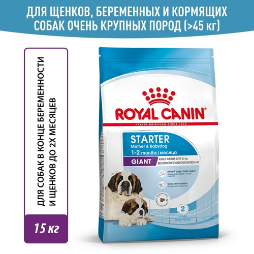 Royal Canin Giant Starter (Джайнт Стартер) - Сухой корм для щенков гигантских пород до 2 месяцев (15 кг) фото, описание