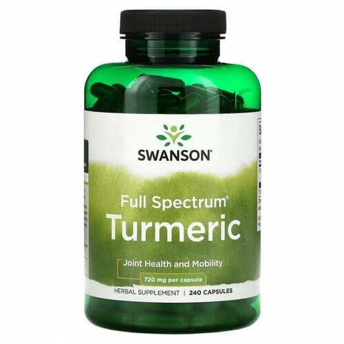 Swanson Full Spectrum Turmeric (полный спектр куркумы) 720 мг 240 капсул фото, описание