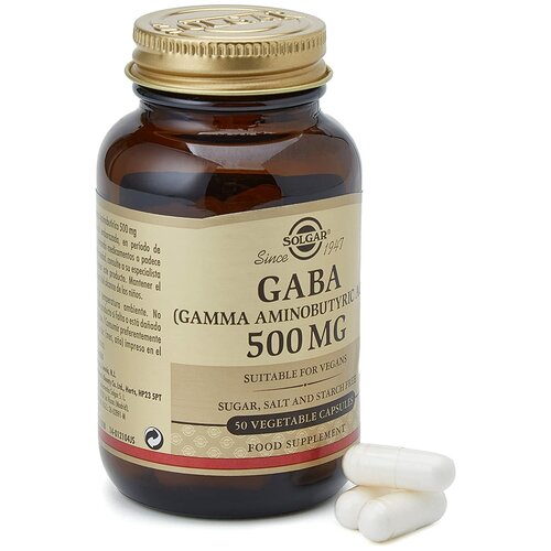 Solgar GABA 500 mg Vegetable Capsules, 50 капс. фото, описание