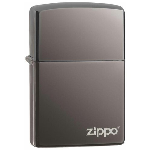 Оригинальная бензиновая зажигалка ZIPPO Classic 150ZL ZIPPO Logo с покрытием Black Ice® фото, описание