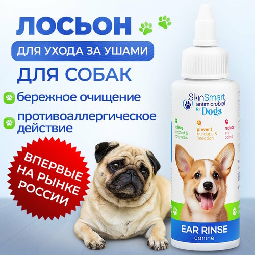 Лосьон для ушей для собак SkinSmart, 100 мл фото, описание