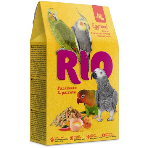 RIO корм Rio Eggfood для средних и крупных попугаев, 250 г фото, описание