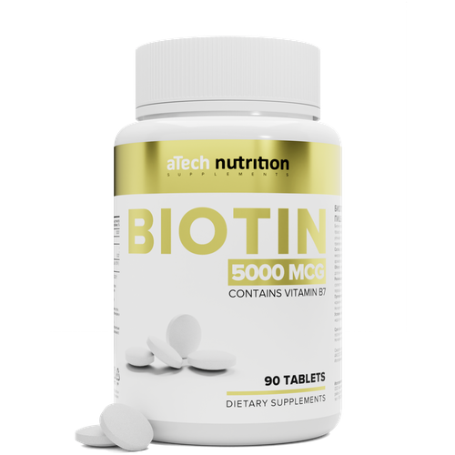 Биотин / BIOTIN aTech nutrition 90 таблеток фото, описание