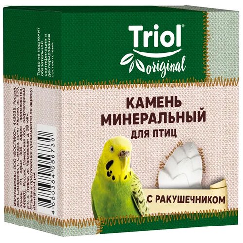 Камень минеральный Triol Original «Шишка» для птиц с ракушечником, 25г фото, описание