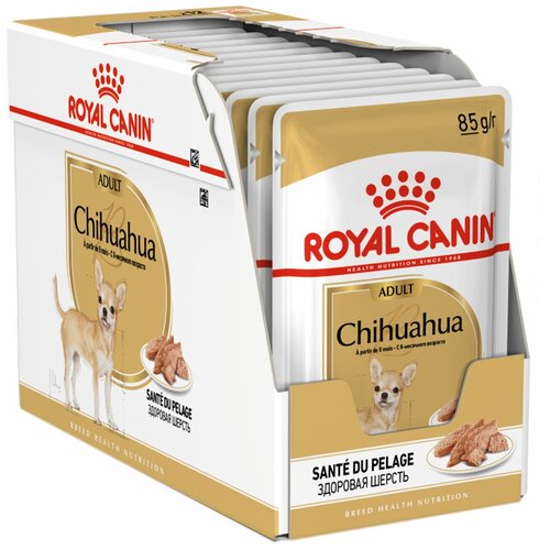 ROYAL CANIN CHIHUAHUA ADULT для взрослых собак чихуахуа паштет (85 гр х 12 шт) фото, описание