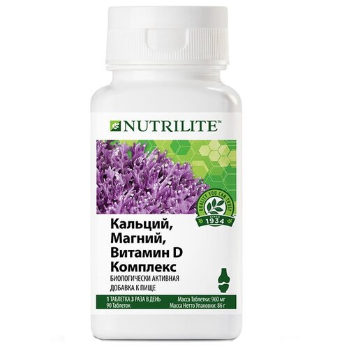 Nutrilite Кальций, магний, витамин D комплекс таб., 960 мл, 90 г, 90 шт. фото, описание