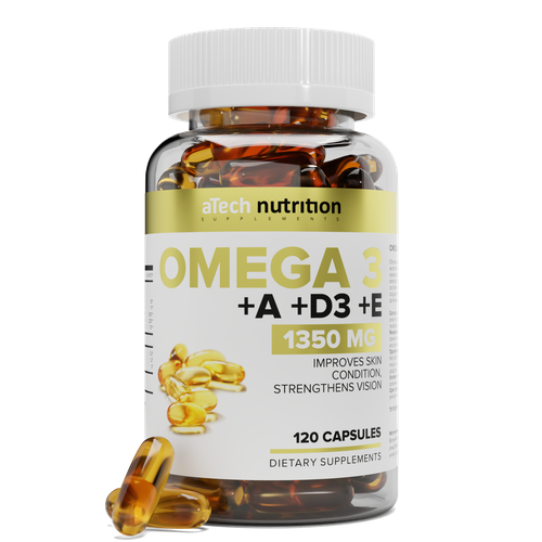 фото Omega 3 + A + D3 + E капс., 120 шт., купить онлайн за 634 рубл.