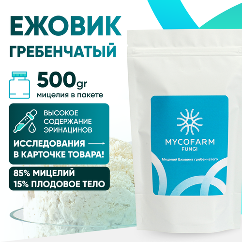 Мицелий Ежовика гребенчатого Mycofarm Fungi, 500 гр фото, описание