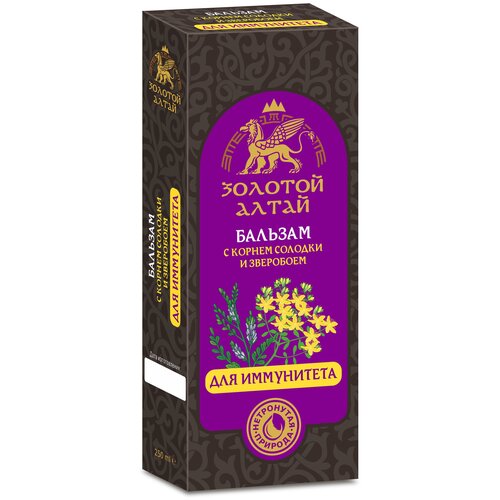 Бальзам Золотой Алтай б/алког Для иммунитета солодка/зверобой 250 мл x1 фото, описание