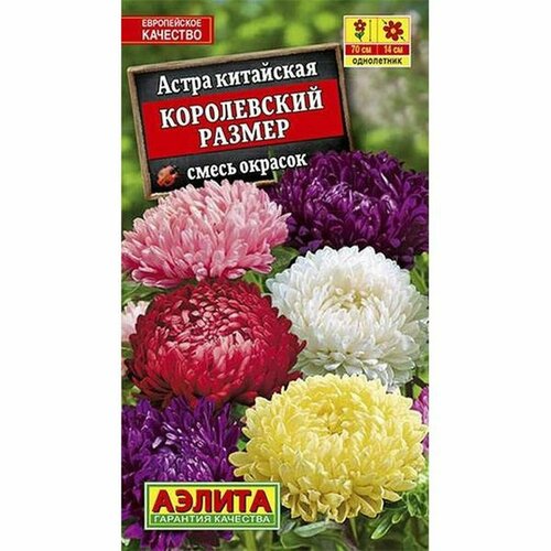 фото Семена Астра Королевский размер, смесь (однолетние) (Аэлита) 0,1г, купить онлайн за 50 рубл.