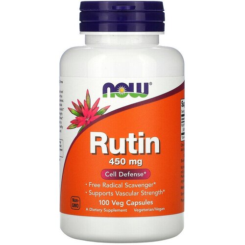 Рутин Нау Фудс (Rutin Now Foods), 450 мг, 100 капсул фото, описание