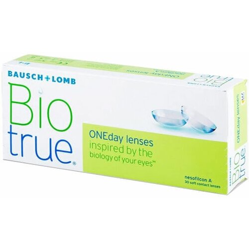 Контактные линзы Bausch & Lomb Biotrue ONEday, 30 шт., R 8,6, D -9, 1 уп. фото, описание