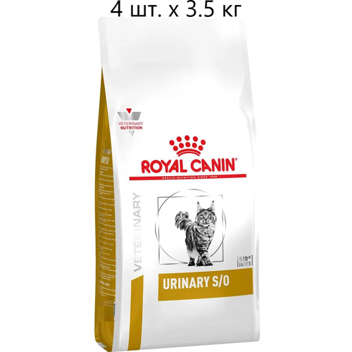 Сухой корм для кошек Royal Canin Urinary S/O, для лечения МКБ, 4 шт. х 3.5 кг фото, описание