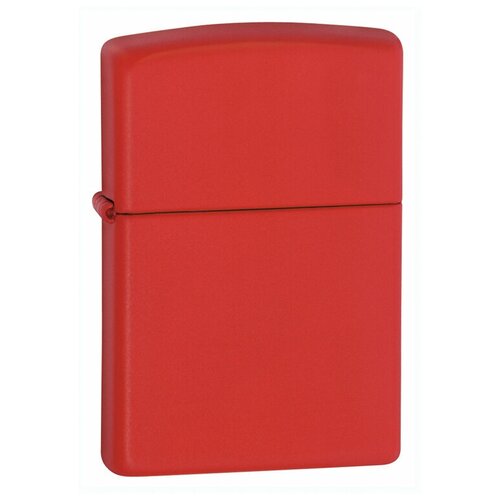 Зажигалка ZIPPO Classic с покрытием Red Matte, латунь/сталь, красная, матовая, 38x13x57 мм фото, описание