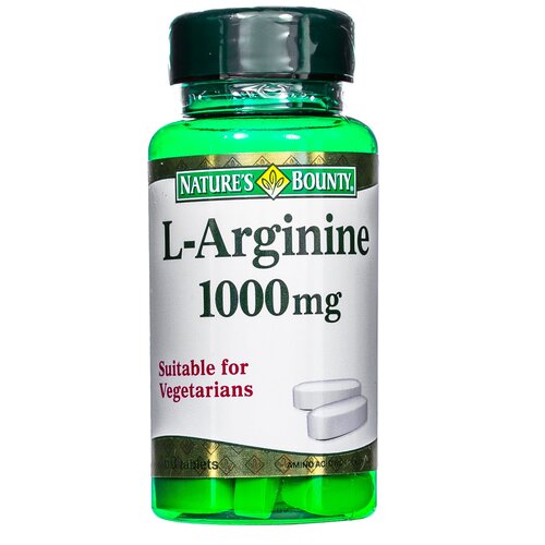 фото L-Arginine таб., 1000 мг, 150 г, 50 шт., купить онлайн за 1870 рубл.