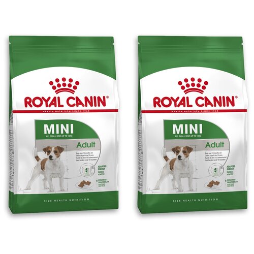 Сухой корм Royal Canin Mini Adult для собак  мелких размеров от 10 месяцев до 8 лет 1 уп. х 2 шт. х 4000 г фото, описание