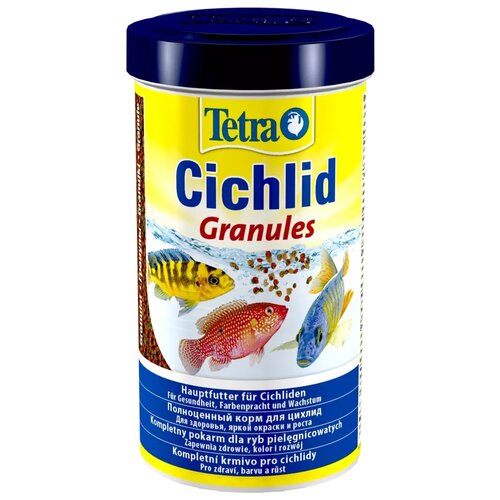 Сухой корм  для  рыб, ракообразных Tetra Cichlid Granules, 500 мл, 225 г фото, описание