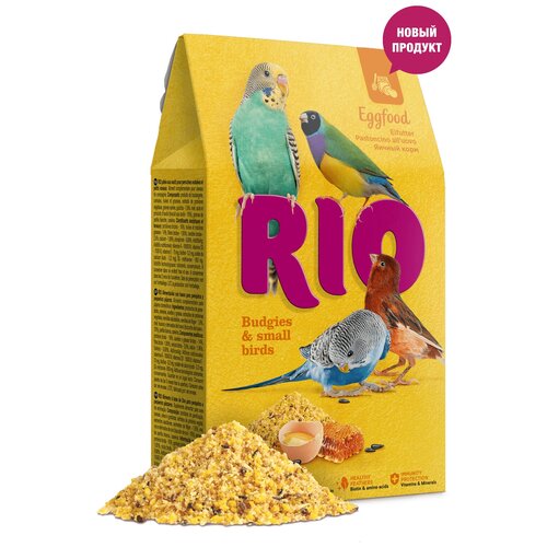 Rio Budgies & Small Birds Eggfood Яичный корм для волнистых попугаев и других мелких птиц 250 г фото, описание