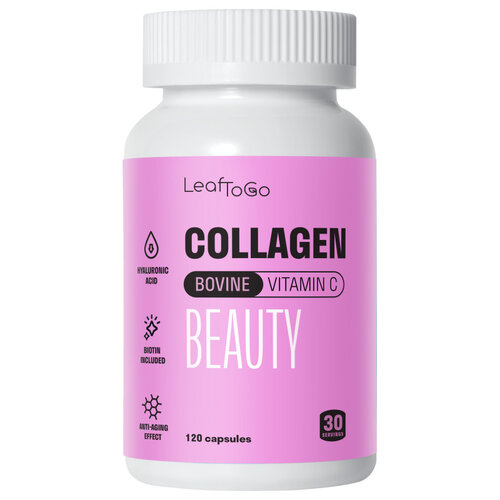 фото Leaf To Go Collagen Bovine Beauty капс., 120 шт., купить онлайн за 430 рубл.