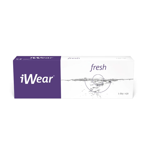 Контактные линзы iWear Fresh, 30 шт., R 8,7, D -4,25 фото, описание