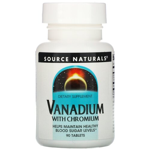 Vanadium with Chromium (Ванадий с хромом) 90 таблеток (Source Naturals) фото, описание