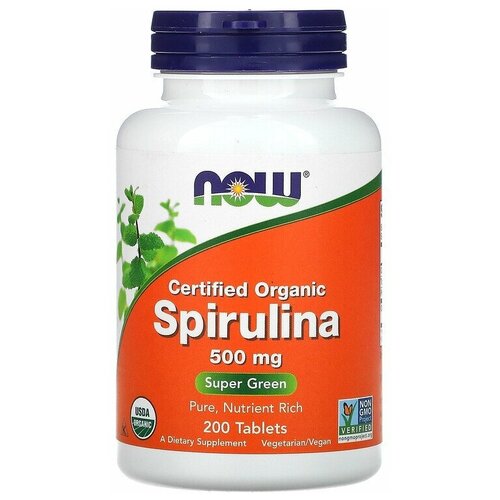 NOW Spirulina 500 mg 500 таблеток фото, описание