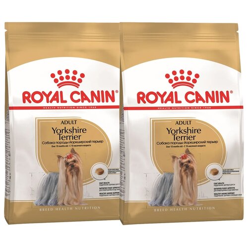 Сухой корм для собак Royal Canin породы Йоркширский терьер, для здоровья кожи и шерсти 1 уп. х 2 шт. х 7500 г фото, описание