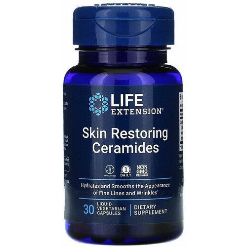 Life Extension Skin Restoring Ceramides (Восстанавливающие кожу керамиды) 30 liquid vegetarian capsules фото, описание