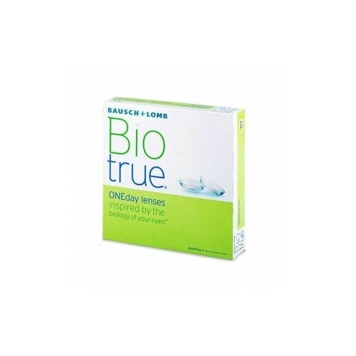 Контактные линзы Bausch & Lomb Biotrue ONEday, 90 шт., R 8,6, D +1,5, 1 уп. фото, описание