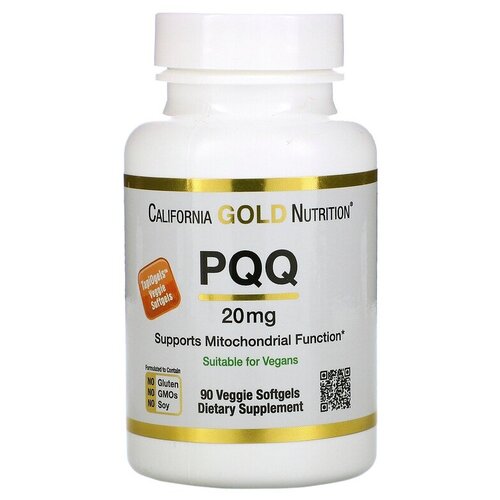 Капсулы California Gold Nutrition PQQ, 70 г, 20 мг, 90 шт. фото, описание