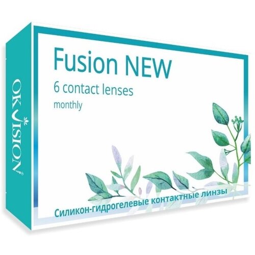 Контактные линзы OKVision Fusion NEW, 6 шт., R 8,6, D -11, 1 уп. фото, описание