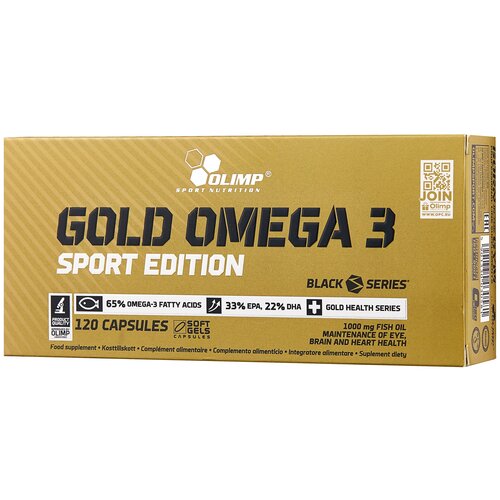 фото Gold Omega 3 Sport Edition капс., 300 г, 120 шт., купить онлайн за 1984 рубл.