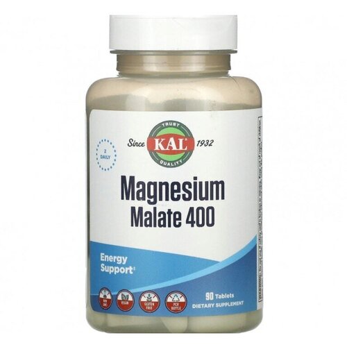 KAL Magnesium Malate (Малат магния) 400 мг 90 таблеток (KAL) фото, описание