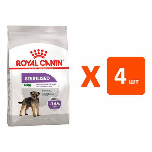 ROYAL CANIN MINI STERILISED ADULT для кастрированных и стерилизованных взрослых собак маленьких пород (3 кг х 4 шт) фото, описание