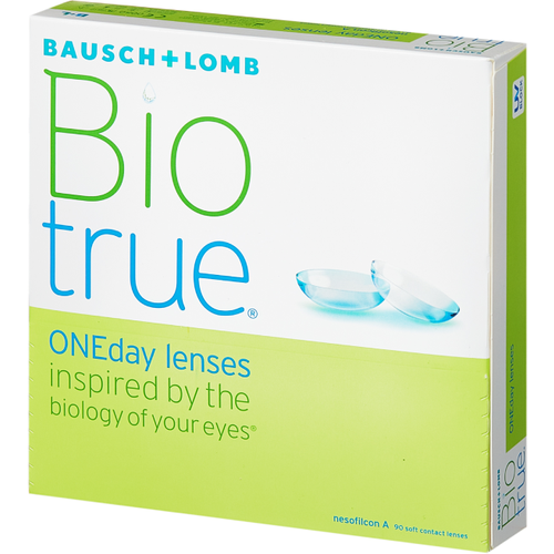 Контактные линзы Bausch & Lomb Biotrue ONEday, 90 шт., R 8,6, D -3,5, 1 уп. фото, описание