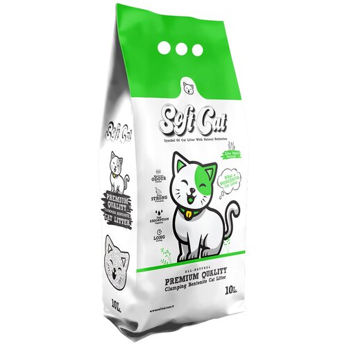 ​​​​Наполнитель для кошек Soft Cat, комкующийся с ароматом алоэ вера 10 л фото, описание