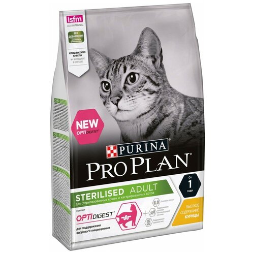 PURINA PRO PLAN PURINA PRO PLAN Sterilised для стерилизованных кошек с курицей (3 кг) фото, описание