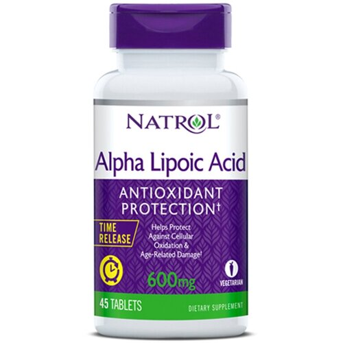 Natrol Alpha Lipoic Acid Time Release таб. пролонг. высв., 600 мг, 50 г, 45 шт. фото, описание