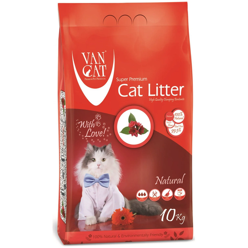 фото Комкующийся наполнитель Van Cat Natural, 10л, 1 шт., купить онлайн за 1650 рубл.