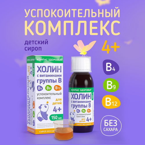 Успокоительный комплекс холина И витаминов группы В Компас Здоровья 4+ фото, описание