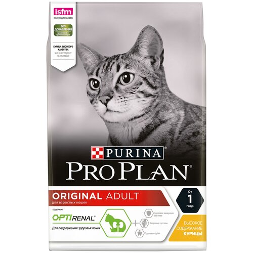 Корм Purina Pro Plan для взрослых кошек с курицей и рисом Adult Chicken&Rice, 1,5 кг фото, описание