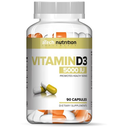 фото Vitamin D3 капс., 5000 МЕ, 90 шт., купить онлайн за 415 рубл.