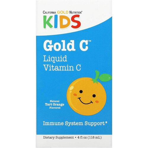 California Gold Nutrition Children's Liquid Gold Vitamin C фл., 118 мл, 0.1 г фото, описание