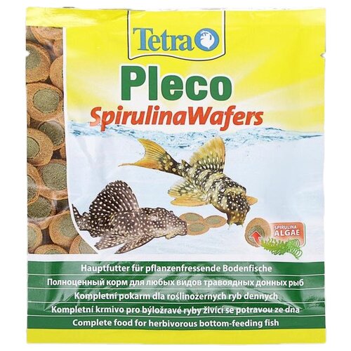 Сухой корм  для  рыб Tetra Pleco Spirulina Wafers, 15 г фото, описание