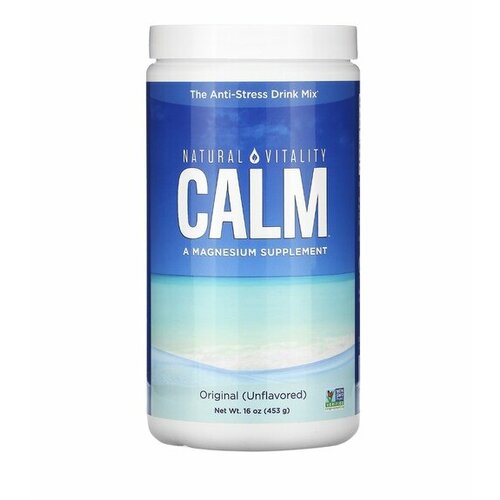 CALM магниевая антистрессовая смесь Natural Vitality CALM без вкуса 453 гр фото, описание