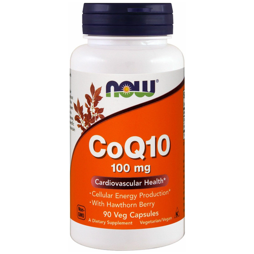 Коэнзим Q10 Now Foods с боярышником (CoQ10), 100 мг, 90 капсул фото, описание