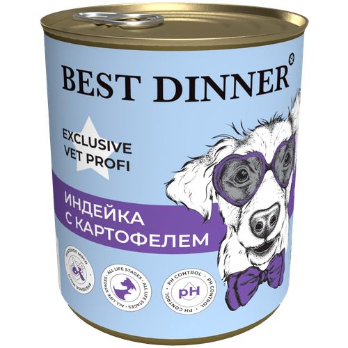 BEST DINNER EXCLUSIVE VET PROFI URINARY для взрослых собак и щенков при мочекаменной болезни с индейкой (340 гр) фото, описание