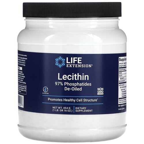 Порошок Life Extension Lecithin, 454 г, 454 мл фото, описание