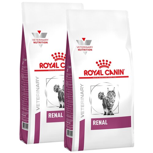 ROYAL CANIN RENAL RF23 для взрослых кошек при хронической почечной недостаточности (2 + 2 кг) фото, описание