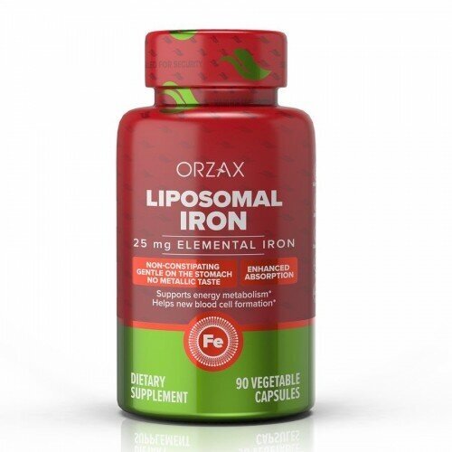 Липосомальное железо (Ocean Liposomal IRON), ORZAX, 90 капсул фото, описание